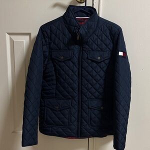 Tommy Hilfiger Women’s Dark Blue Quilted Puffer Jacket- Size M